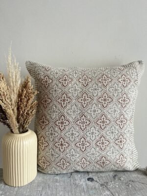 Jaipur Tile Hand Block Print Pillow Cover