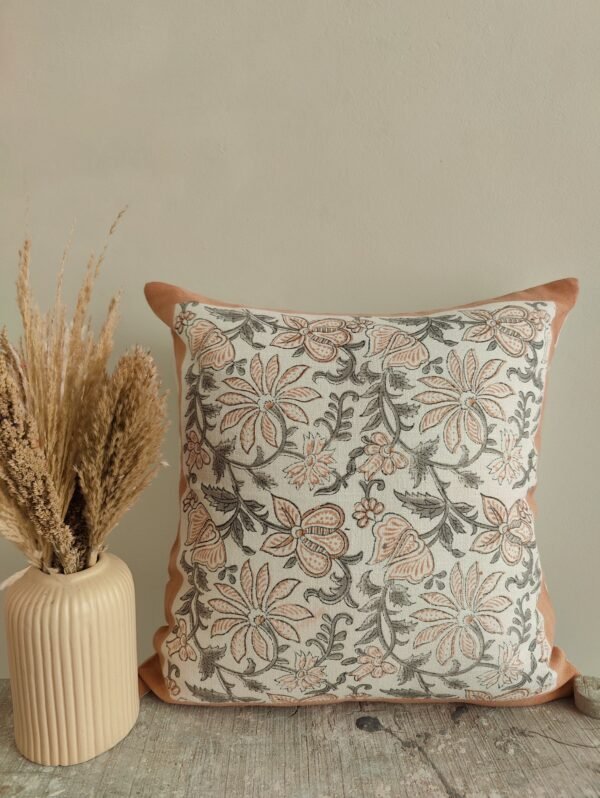 Rustica Meadow Hand Block Print Pillow Cover