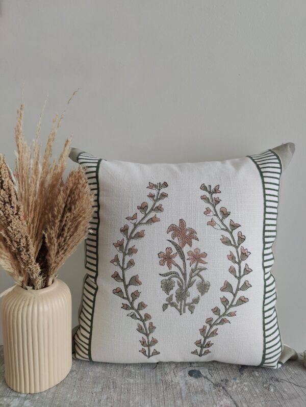 The Oasis Block Print Pillow Cover