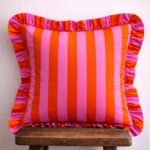 Tangerine Twist Frill Cushion Cover